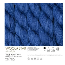 Gazzal Wool Star True Navy 3818
