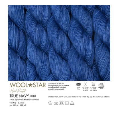 Gazzal Wool Star True Navy 3818