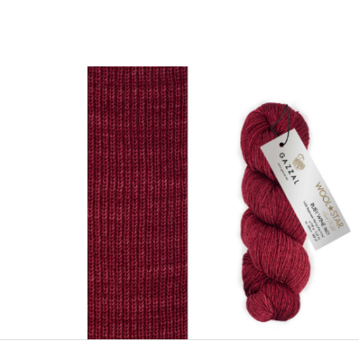 Gazzal Wool Star Ruby Wine 3823