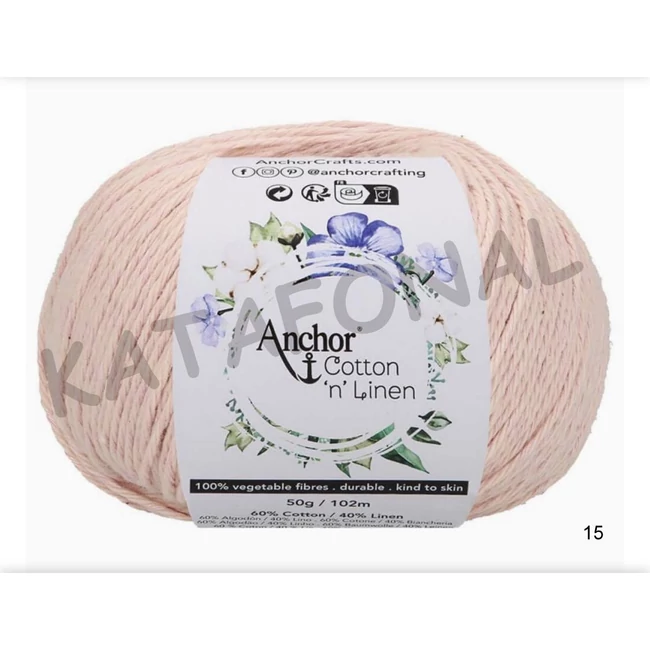 Cotton & linen 15 pünkösdi rózsa
