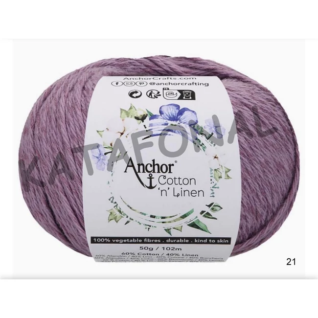 Cotton & linen 21 mályva