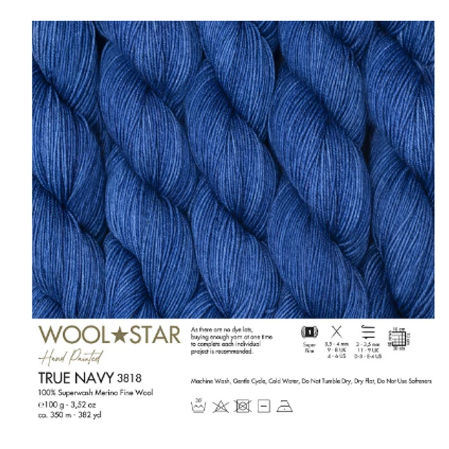 Gazzal Wool Star True Navy 3818