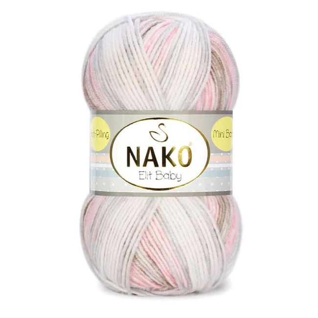 Elit Baby Mini Batik Fehér-rózsaszín-bézs