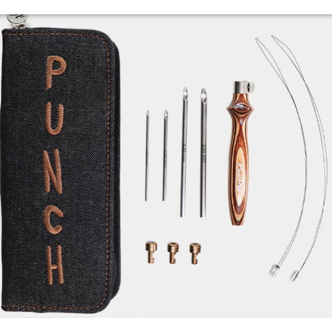 Punch Needle tű készlet barna  