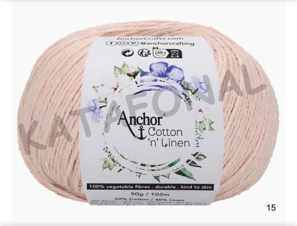 Cotton & linen 15 pünkösdi rózsa