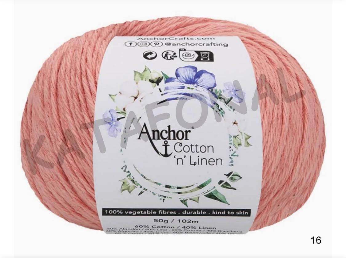 Cotton & linen 16 rózsa