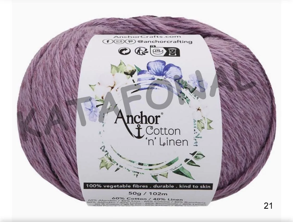 Cotton & linen 21 mályva