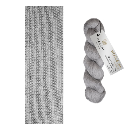 Gazzal Wool & Silk Gray Violet 11130
