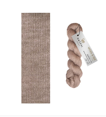 Gazzal Wool & Silk Stucco 11135