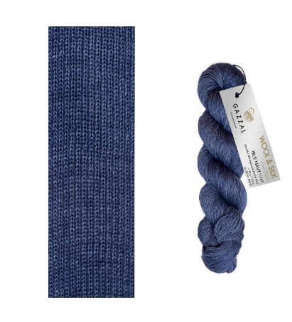 Gazzal Wool & Silk True Navy 11163