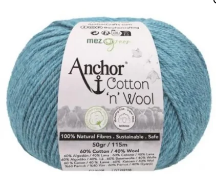 Cotton & Wool Kék Topáz 400