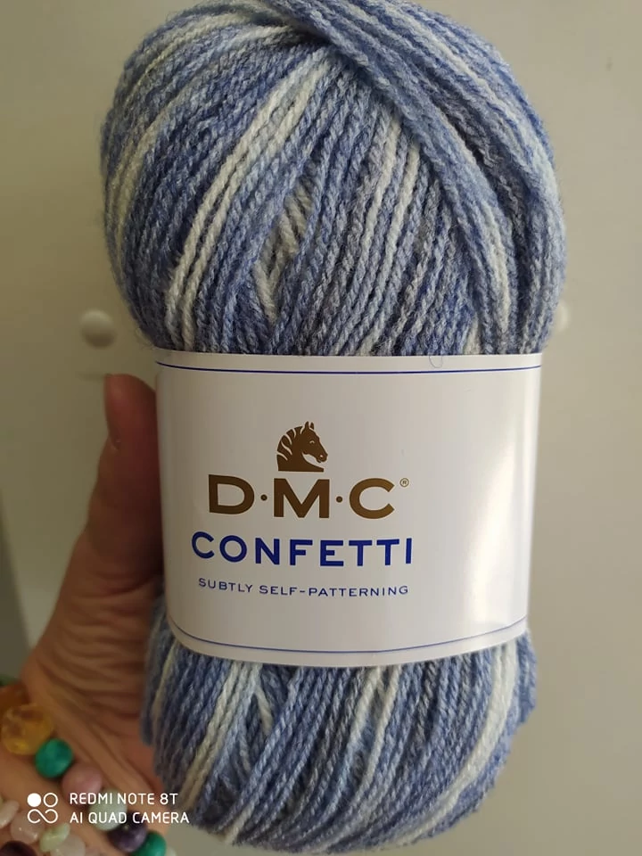 DMC Confetti Kék-fehér 555