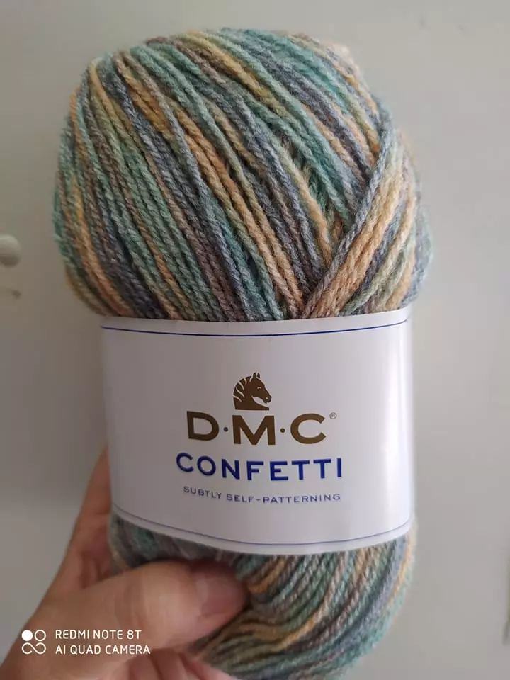 DMC Confetti Barack-kék-zöld 551