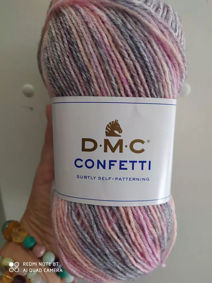 DMC Confetti Szürke-rózsaszín 552
