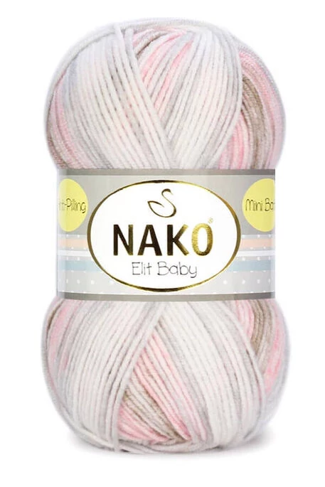 Elit Baby Mini Batik Fehér-rózsaszín-bézs