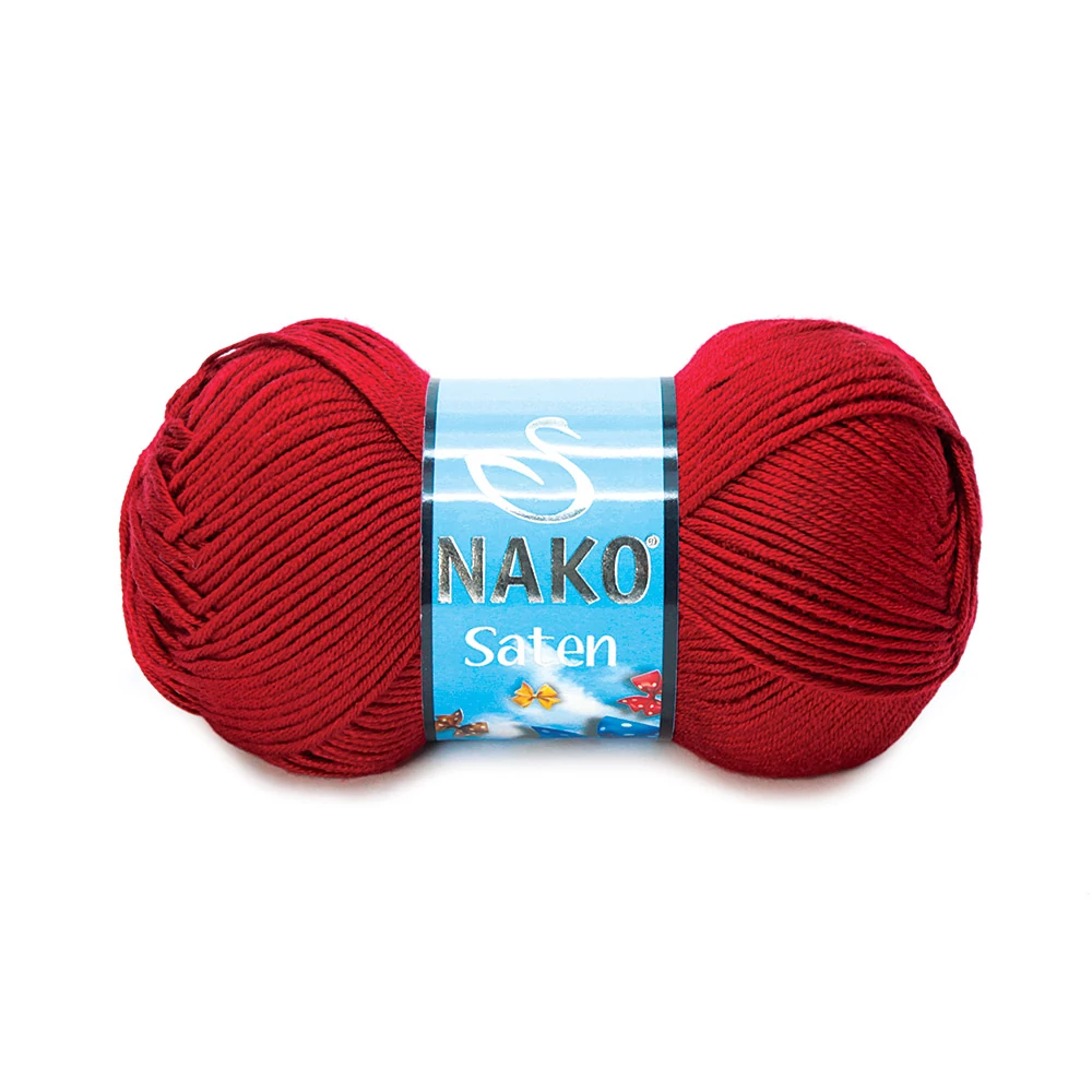 Nako Saten Sötét piros 1175