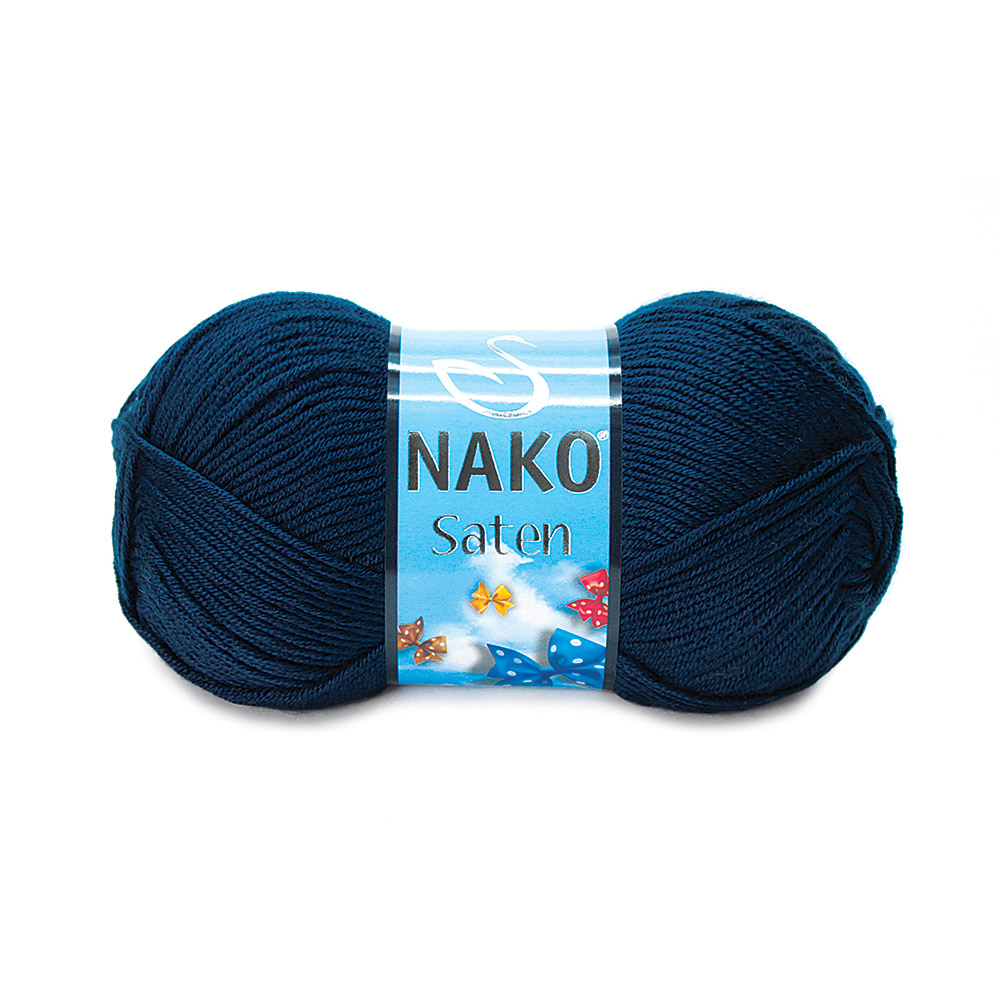 Nako Saten Navy kék 4253