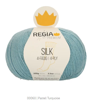 Regia Silk 60 türkiz kék