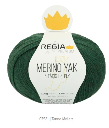 Regia Merino Yak Fenyőzöld